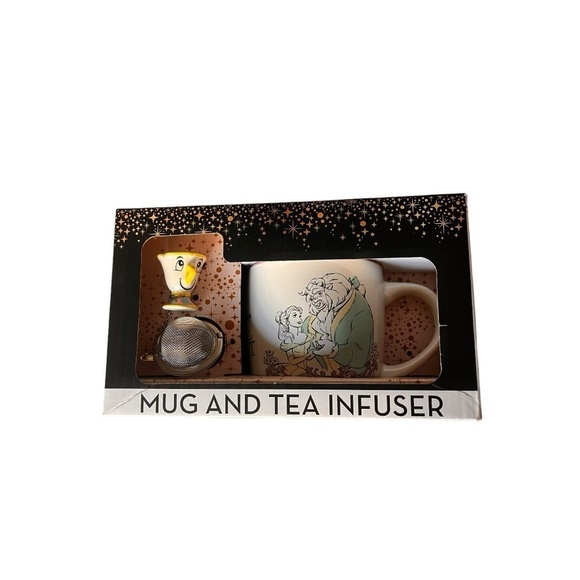 Disney beauty and the beast mug and tea infuser BRAND  NEW - Picture 1 of 5